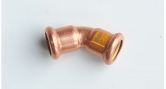 Copper press-fit gas 45 deg elbow
